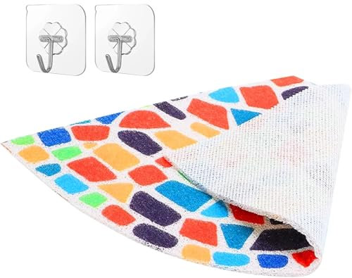 Alfombrilla de Ducha de Esquina, Antideslizante, Lavable, con Orificio de Drenaje, Curvada, Apta para duchas de Interior, 60 x 60 cm