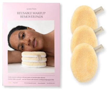 Waschies waschbare, nachhaltige Abschminkpads/Waschpads 3er-Set Pastellgelb