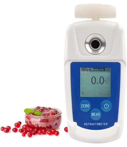 Hög precision 0-55% Digital Refraktometer Meter Automatisk temperaturkompensation Brytningsindex Sockerhalt Rött vin och honung