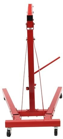 Grúa de elevación de motor plegable de 2 toneladas, dispositivo de elevación de carrocería de acero de carbono de alta resistencia con 6 ruedas de dirección de hierro 2T Rojo - Soporte