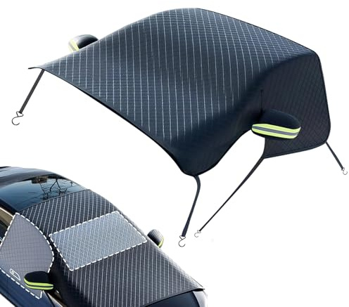 BnyHjir Cubierta de Parabrisas para Nieve, Protector Oxford – Cubierta Impermeable para Parabrisas de Coche, para Espejo Lateral Delantero del vehículo, Accesorios de Invierno, protección contra