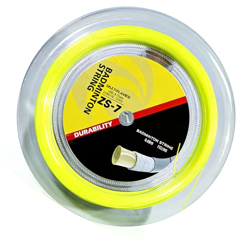 Wkldjf Cuerda de bádminton profesional de 200 m de longitud, cuerda de nailon para juego constante y raquetas de uso extendido