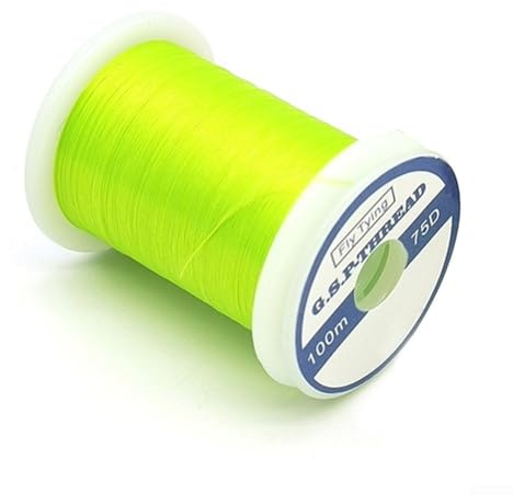 Filo 75D ad alta resistenza, 100 m, per pesca a mosca (verde chiaro)