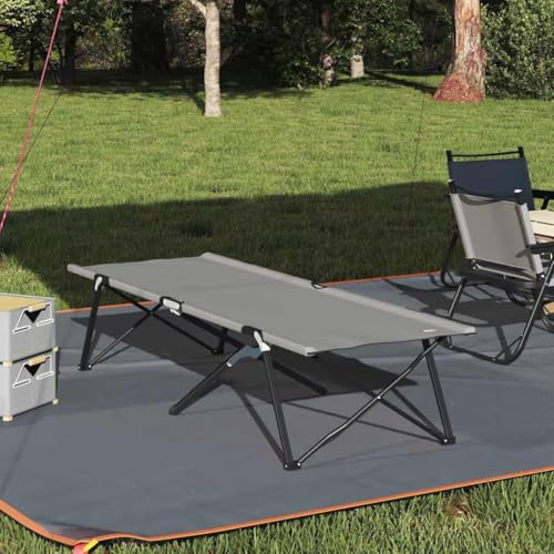 Kaloriko fällbar sovsäng, campingsäng, vikbar blå x x stabil utomhus, resesäng med Oxfordtyg och stålram, perfekt för trädgård, vandring, festival, vandring, fiske, camping