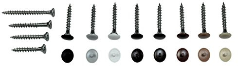 SN-TEC Spanplattenschrauben/Senkschrauben/Holzschrauben mit Abdeckkappen (50 Stück) Länge 25 bis 70mm wählbar, Farbe wählbar (4,5x30mm, Buche Farben)