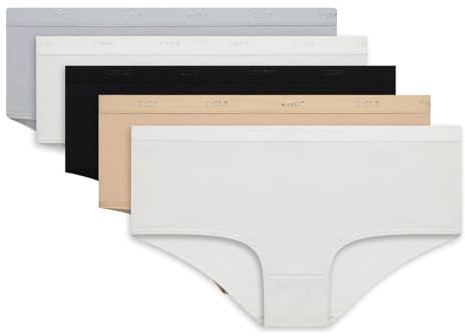 DIM Boxer Femme Lot de 5 | Les Pockets Ecodim Toucher Doux | Coton Stretch | Finitions Extra Plates | Confort Quotidien | Multicolore