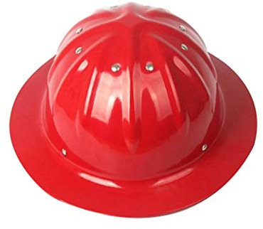 Sooiy Bauarbeiterhelm mit verstellbarem Helm, Bauhelm Aluminium Hard hat,Red