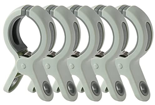 Boxwizard 5-pack klämmor strandhandduk storlek klämmor stort täcke torkklämmor sänglakan strandstolar vindtäta starka plastklädklämmor