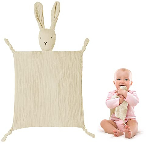 Vicloon Serviette de Bébé Jouets,Doudou Lapin Lapidou Doudou Serviette Apaisante d'Eveil Bébé pour Nouveau-né Tollders Filles Garçons Meilleurs Cadeaux