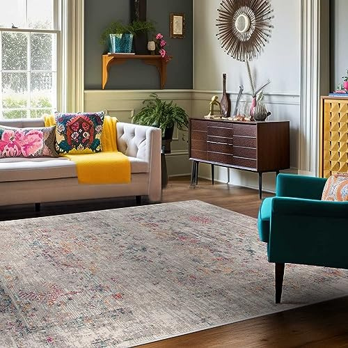 Mazovia Bunte Teppiche - Vintage Bunt Teppich für Wohnzimmer, Esszimmer - Oeko-TEX - Multi Mehrfarbig - Versch. Größen - 80 x 150 cm