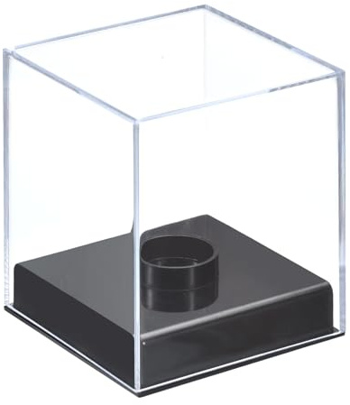sourcing map Baseball Display Case, Acrylic Cube Baseball Storage Case, Clear Display Case for Autographed Baseball Memorabilia Baseball