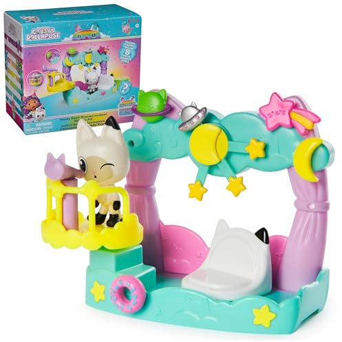 Gabby's Dollhouse Pandy Paws Dreamy Balcony Playset, 8-Pieces with Toy