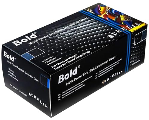 (100) Small Black Nitrile Disposable Gloves | Latex & Powder-Free | Protection for Medical, Industrial, and Home Use | Nitrile Gloves - Ideal for Cleaning, Tattooing, Automotive, and More.