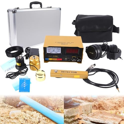 ExoticaBlend Detector de Fugas de Agua subterránea, Sensor de Fugas de Agua ultrasónico Profesional Detector de Fugas de Agua de tuberías subterráneas para Uso doméstico y Exterior