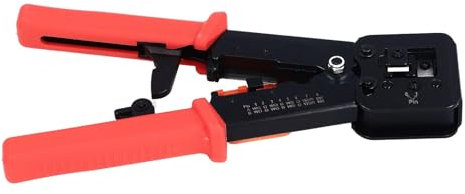 Herramienta de Engaste RJ45, Engarzadora de Cables Ethernet CAT6 CAT5E, Herramientas Electrónicas Eléctricas de Acero, Accesorios Profesionales Azules (Akozonn0xfawrzsq-12)