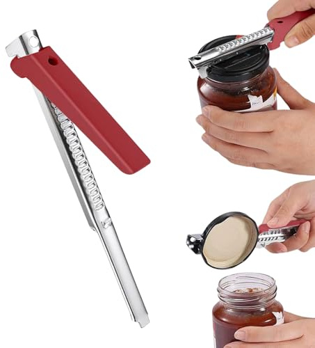 Abrelatas para Personas Mayores - Abrebotellas Ajustable de Acero Inoxidable | Herramienta Universal Antideslizante Sin Esfuerzo estilo Manos Débiles | Agarre Ergonómico Cómodo Diario