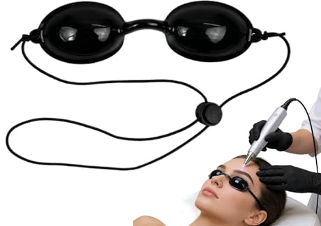Generisch Red Light Safety Glasses | Safety Glasses Against Glare - Safety Glasses with UV Light Protection - For Beauty Devices Solarium and Sunbathing