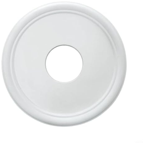 HpLive Roseta de techo, redonda, de poliuretano, 33 cm de diámetro exterior, placa de luz decorativa en color blanco