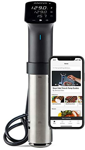 Anova, Advanced Sous Vide Machine, Anova Precision® Cooker Pro, 1200W, Type G Plug included for UK use, 5kg, 100L, Black, Silver