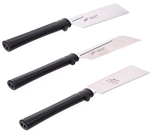 Shogun Japansägen Set 3x Universal Holz Zugsäge RYOBA + DOZUKI + KATABA (M-180R + M-190D + M-190W) - Made in Japan