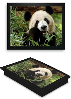 PANDA Cushioned Bean Bag Laptray Home Lap Tray Drinks Food Lap Tray