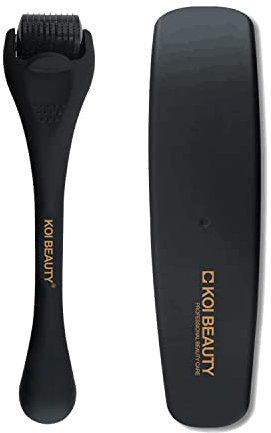 KOI BEAUTY Derma roller für Gesicht, Körper und Kopfhaut – Microneedling Roller für Männer und Frauen mit 540 Titan-Mikronadeln – Bartroller & Microneedling für Bart Kopfhaar