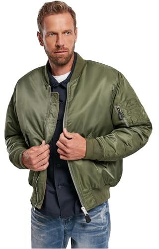 Brandit MA-1-jacka, bomberjacka, flygjacka för män, Blouson-, oliv, 7XL