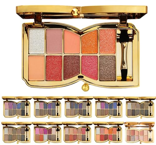 10 Colors Sparkle Shimmer Eyeshadow Palette, Glitter Eyeshadow Palette, Professional Makeup Glitter Eyeshadow Palette (09#)