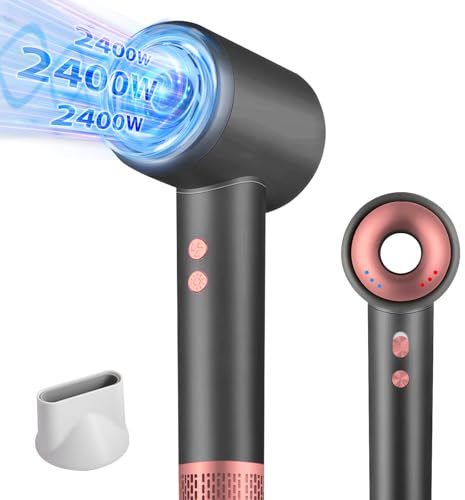 HyAdierTech Professionnel Seche Cheveux Ionique, Séchage Rapide, Technologie Puissante des Ions Négatifs, 3 Températures/ 3 Vitesses, Seche Cheveux Voyage pour la Famille et les Salons (noir)