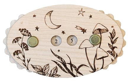 HYROOY Contatore di cuciture all'uncinetto in legno Contatore di righe per maglieria Contatore di file per maglieria manuale per maglieria all'uncinetto