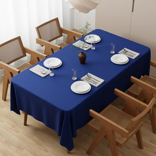 Zdada Blue Rectangular Polyester Table Cloths 300x150cm(118x59Inch) | Extra Large Rectangle Washable Table Cloth Long Polyester Fabric Tablecloth for Wedding Banquet Party Home Dining Table Cover