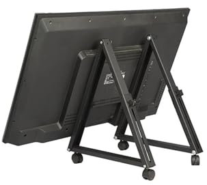 1 Pair of Rolling TV Stands, Mobile TV Stand with Wheels for 32-55 Inch LED, LCD, Flat and Curved TVs, Angle Adjustable TV Cart