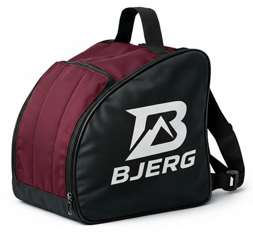 Vov.Vov Bjerg Sac à chaussures de ski pour chaussures de ski et casque de ski Sac imperméable à fermeture éclair robuste Sac à chaussures de ski Sac à chaussures de ski Sac à patins à glace