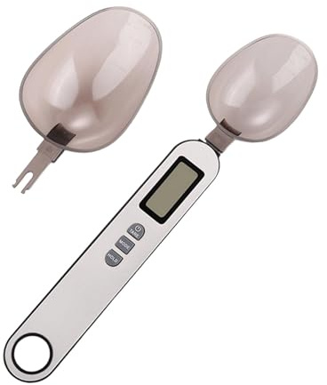 rockible Bilancia Digitale per Alimenti con Cucchiaio, Strumento di misurazione di con Testa sostituibile e precisione da 0,5 G a 500 G per