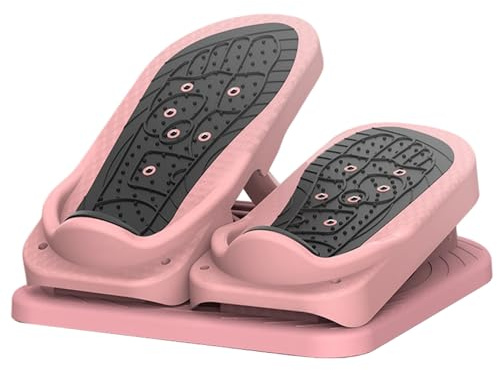 Mini paso a paso verde debajo del escritorio, mini pasos ajustables para hacer ejercicio en casa, ejercitador de piernas mientras está sentado con pedales de masaje antideslizantes, pedal portátil p