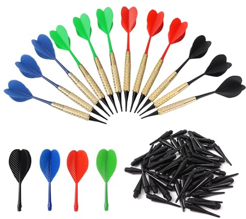 GSE Games & Sports Expert 12 Pcs 16 Grams Plastic Soft Tip Darts for Electronic Dart Board. Plus 60 Free Dart Tips