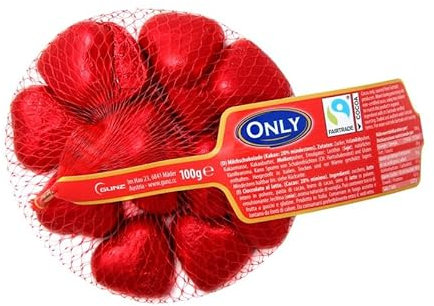 1x84 g Schoko-Herzen- im Netz/Schokolade