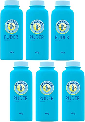 Penaten Puder | Babypuder für die zarte & sensible Haut ihres Babys | 6x 100g