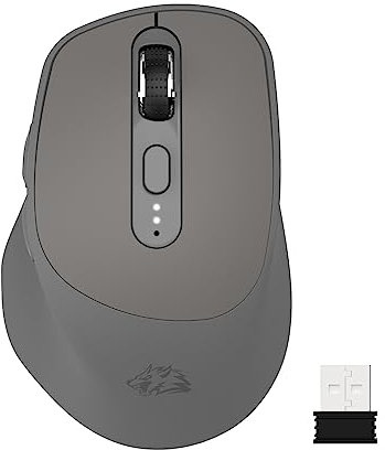 KUIYN X7 Ratón Inalámbrico Bluetooth de Modo Dual Con Indicador de Batería, Recargable Tipo C, 5 DPI Ajustables, PixArt 3212, Ultraligero 96g Para Oficina y Juegos