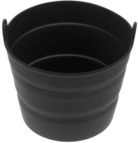 BESPORTBLE Grill Silikon Eimer Liner Faltbarer Öl Eimer für Grill Eimer Liner Schwarz