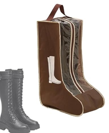 Stövelväska – dammsäkra skoväskor med handtag, BRUN, Long style, Se beskrivning | Skyddsväska skofodral för män kvinnor sneakers resor | andningsbar förvaringsväska för damstövlar | Fukt