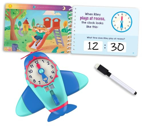 Educational Insights Time to Learn Telling Time Activity Set - Kids Clock Toy, Teaching Clock for Kids Games, Practice How to Tell Times on Analog & Digital Clocks, Fun Classroom Resource, Ages 6+