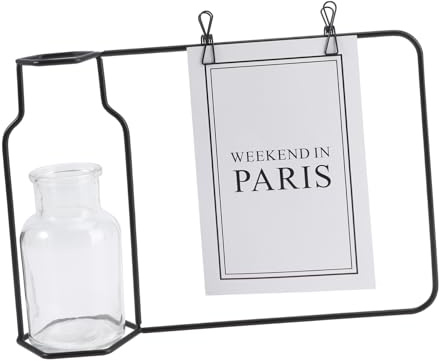 GRIRIW Desktop Vase Photo Frame Water Planting Glass Vase Home Decor Accessory
