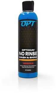 Optimum No Rinse Wash and Shine Version 6 - ONR Rinseless Car Wash Soap for Auto Detailing, Use On Paint, Ceramic Coatings, Glass, Interior (8 Oz)
