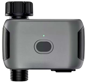 rainfactory Bewässerungscomputer WLAN mit Messinganschluss, Smart Water Timer, APP Steuerung, Alexa & Google Home kompatibel, bis zu 20 Bewässerungspläne, IP55 wasserdicht, bis zu 80m Reichweite