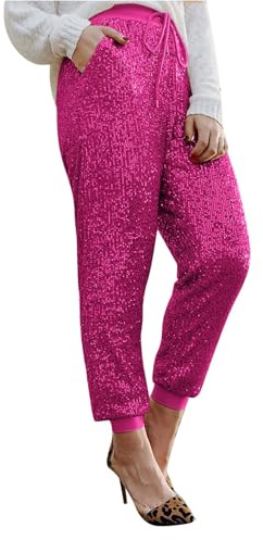 Generiska dam paljettbyxor guld glitterbyxor långa silver karnevalsbyxor nyårsafton outfit elegant marlenebyxor gnistrande byxor breda byxor fritidsbyxor festliga byxor paljettbyxor festbyxor