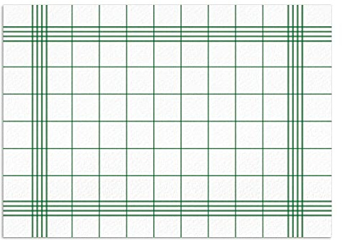 Tovagliette da tavola motivo giardinaggio quadrettato scozzese bianco-verde I DIN A3 quadrate I Set Tovagliette di carta moderne, Set tovagliette da tavolo usa e getta I dv_549