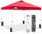 EAGLE PEAK 3x3m Pop-up Pavillion, Wasserdicht Faltpavillon Gartenzelt Markt Festival Sonnenschutz, mit Tragetasche mit Rollen (Rot)