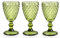 GICOS SRL Set 6 calice bichiere vino 210 ml in vetro colore verde GIN-820502