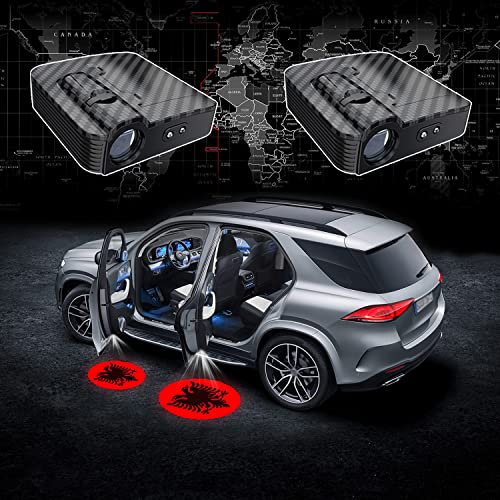 OvO-TnT 2 Pcs LED Logo Autotür Licht, HD Türbeleuchtung Logo Projektor, Universal Drahtlose Autotür Logo Licht Projektor, Einstiegsbeleuchtung für Autotür, Beste Personalisierte Geschenke (C)